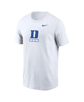 Nike Men's White Duke Blue Devils 2-Hit T-Shirt