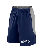 Fanatics Men's Navy/Gray New York Yankees Launch Polyester Shorts