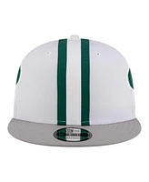 New Era Men's White New York Jets Throwback Helmet 9FIFTY Snapback Hat