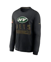 Nike Men's Black New York Jets Salute to Service Sideline Performance Long Sleeve T-Shirt