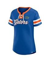 Fanatics Women's Royal Florida Gators Iconic Athena Lace-Up T-Shirt