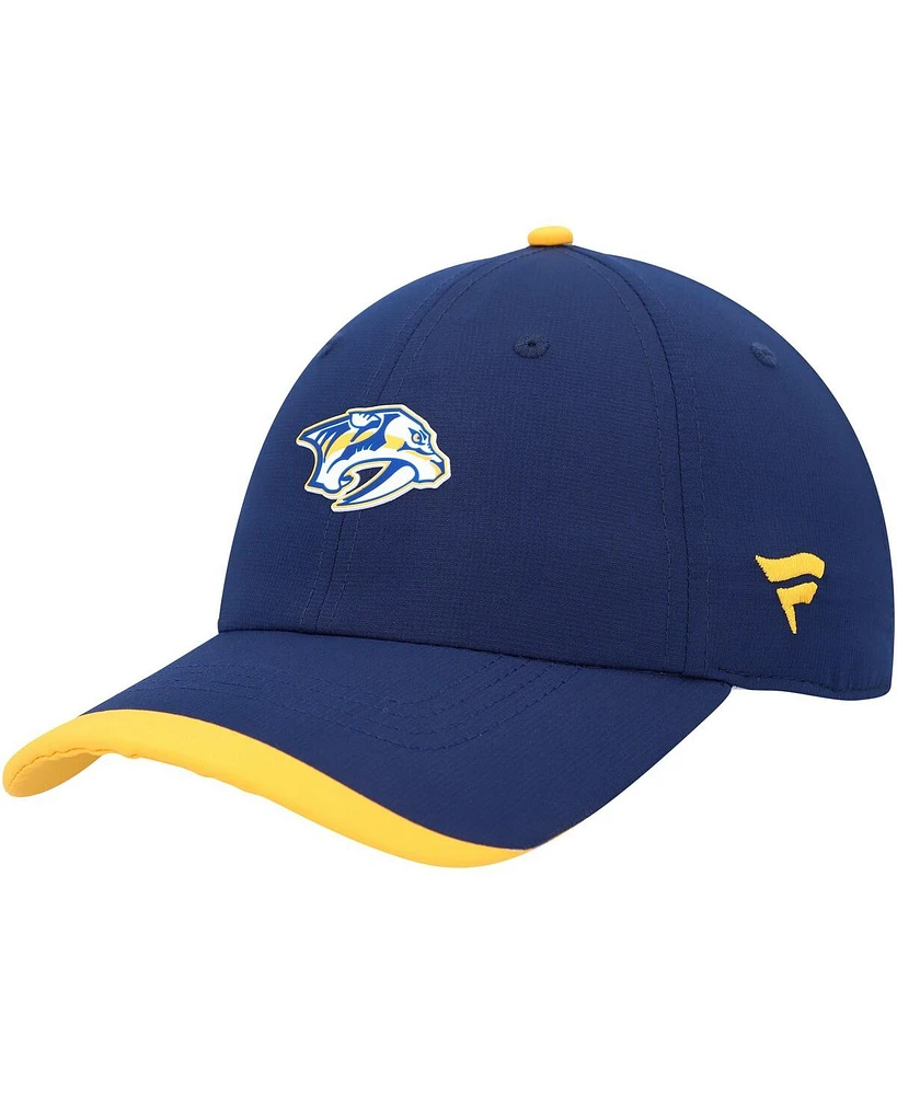 Fanatics Men's Navy/Gold Nashville Predators Authentic Pro Rink Pinnacle Adjustable Hat