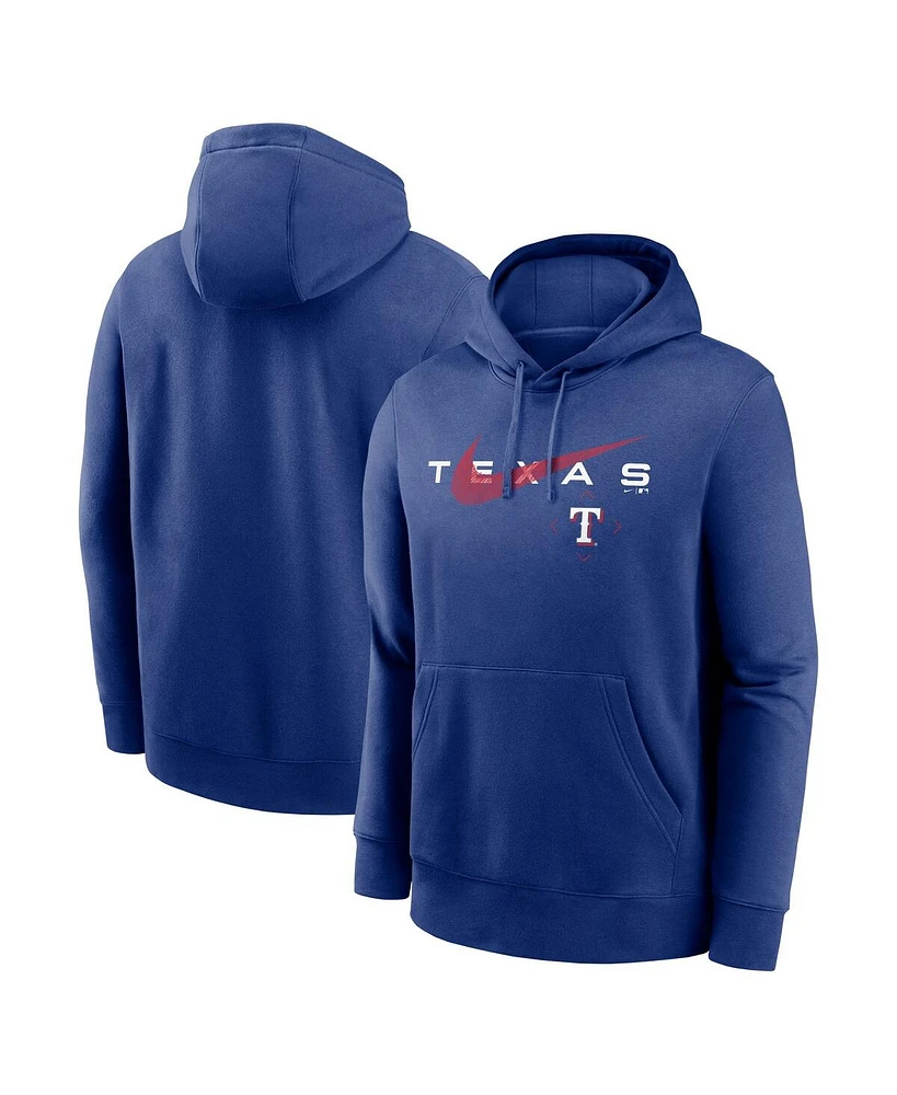 Nike Men's Royal Texas Rangers Swoosh NeighborHOOD Pullover Hoodie