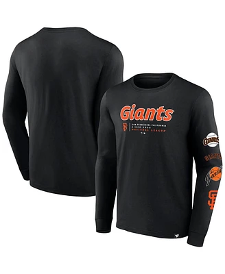 Fanatics Men's Black San Francisco Giants Strike the Goal Long Sleeve T-Shirt