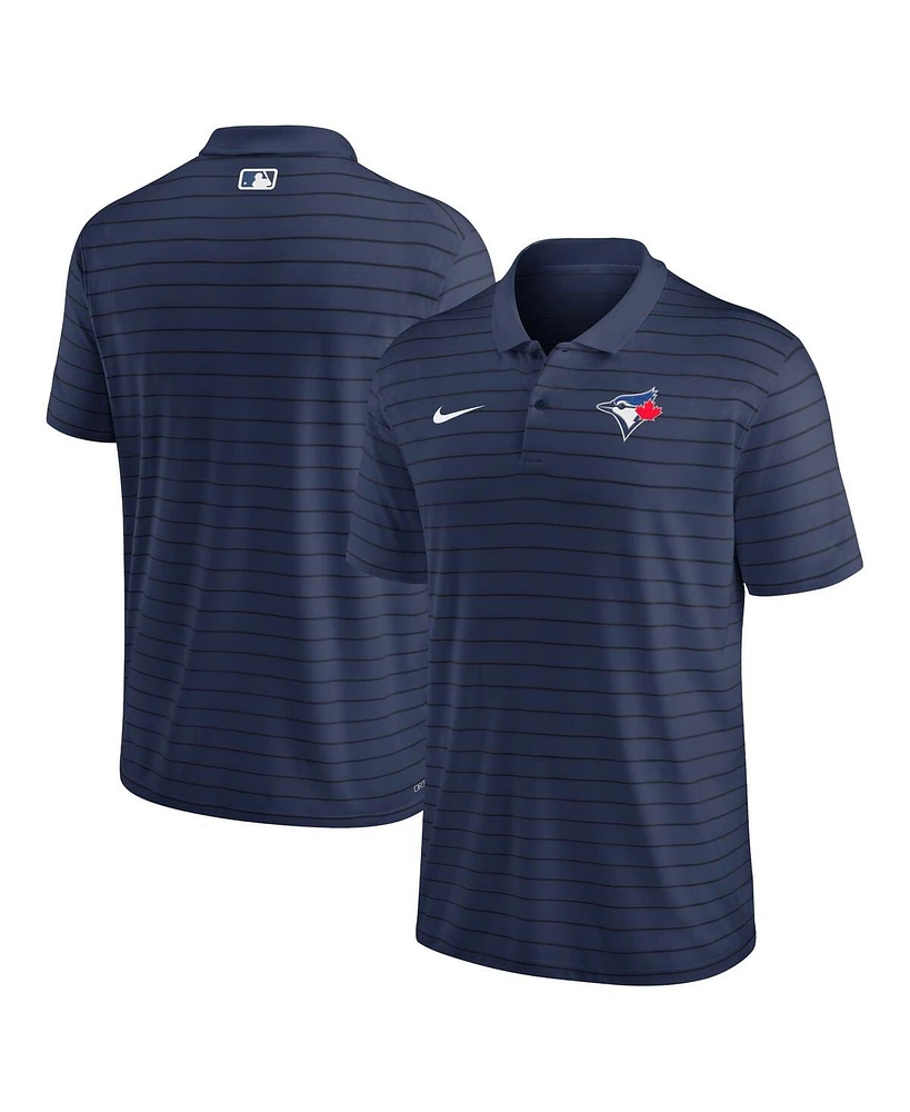 Nike Men's Navy Toronto Blue Jays Authentic Collection Victory Striped Performance Polo
