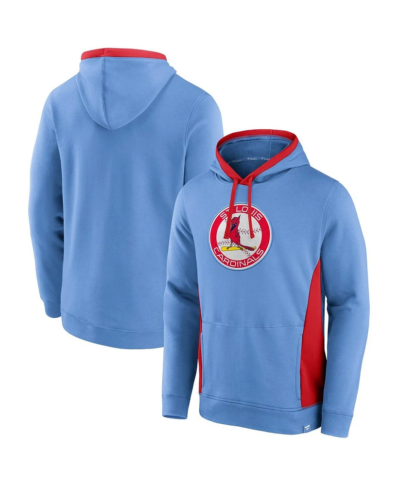 Fanatics Men's Light Blue St. Louis Cardinals True Classics Fanarama Pullover Hoodie