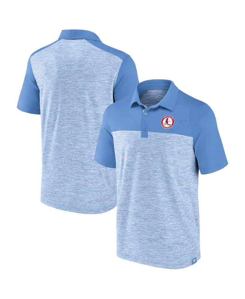 Fanatics Men's Light Blue St. Louis Cardinals True Classics Avid Fan Brushed Polo