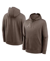 Nike Men's Light Brown Atlanta Braves Statement Pullover Hoodie