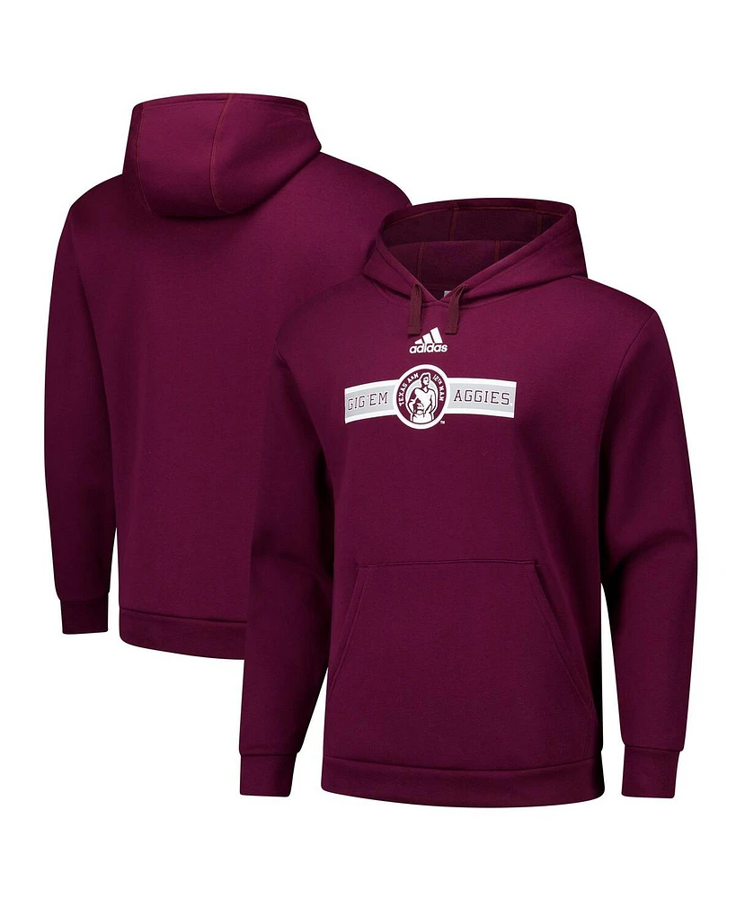 Adidas Men's Maroon Texas A M Aggies Hero Fleece Pullover Hoodie
