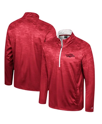 Colosseum Men's Cardinal Arkansas Razorbacks The Machine Half-Zip Jacket