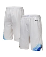 Nike Big Boys and Girls White Minnesota Timberwolves 2024/25 City Edition Swingman Performance Shorts