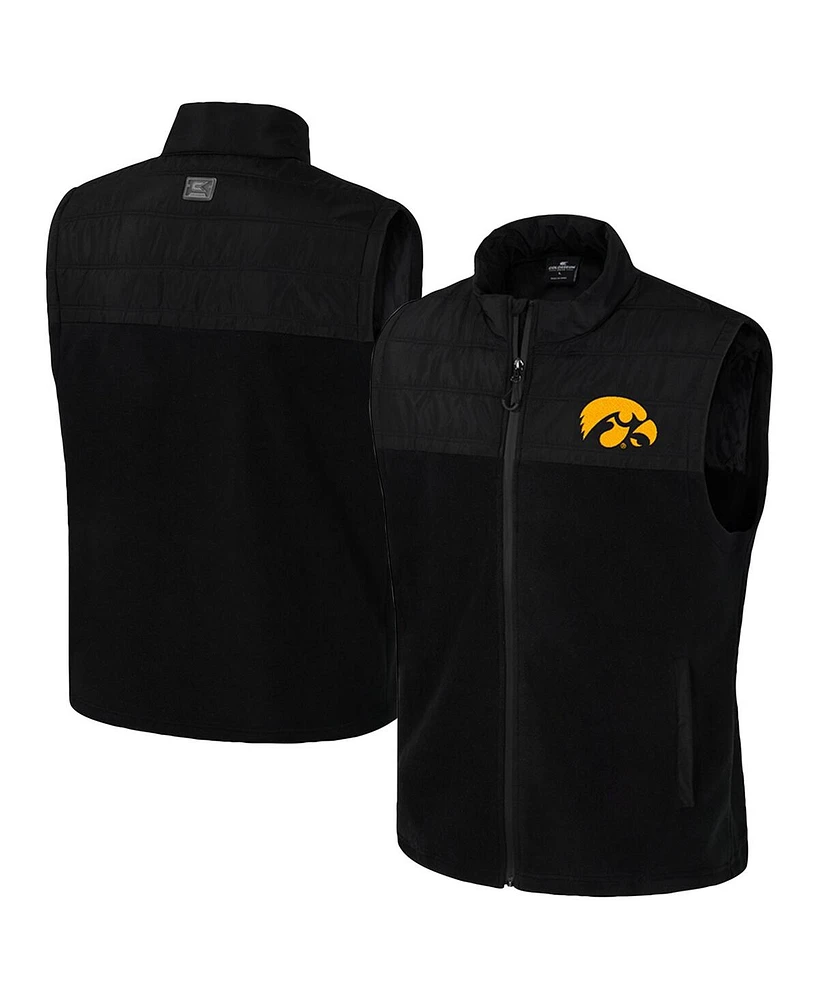 Colosseum Men's Black Iowa Hawkeyes Block The Sun Full-Zip Vest