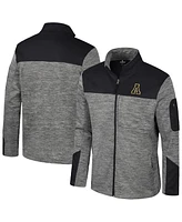 Colosseum Men's Gray/Black Appalachian State Mountaineers Guard Full-Zip Jacket