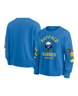 Fanatics Women's Royal Buffalo Sabres Oversized Vintage Go Team Pullover Sweatshirt