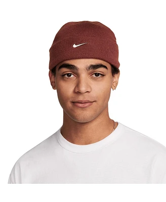 Nike Men's Burgundy Swoosh Terra Cuffed Knit Hat