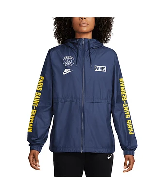 Nike Women's Navy Paris Saint-Germain Essential Woven Full-Zip Jacket