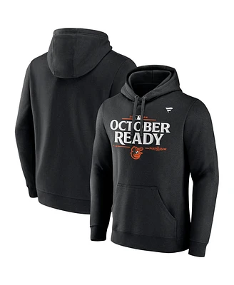 Fanatics Men's Black Baltimore Orioles 2024 Mlb Postseason Locker Room Pullover Hoodie