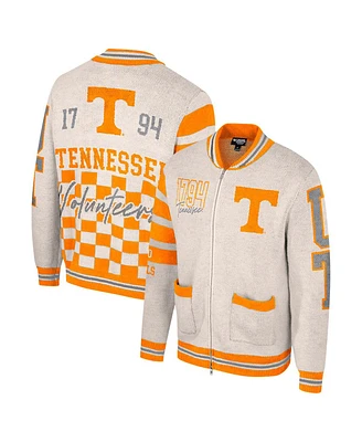 Colosseum Women's Cream Tennessee Volunteers Jacquard Full-Zip Sweater