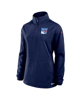 Fanatics Women's Navy New York Rangers Authentic Pro Rink Lightweight Quarter-Zip Pullover Top