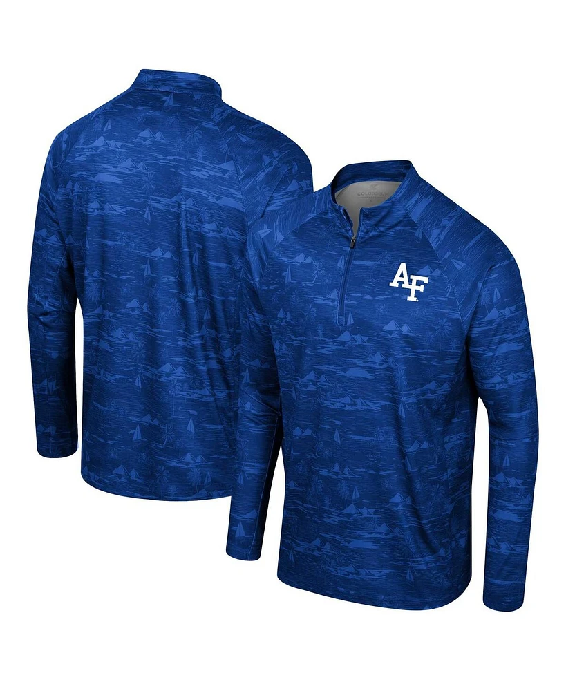 Colosseum Men's Royal Air Force Falcons Carson Raglan Quarter-Zip Jacket