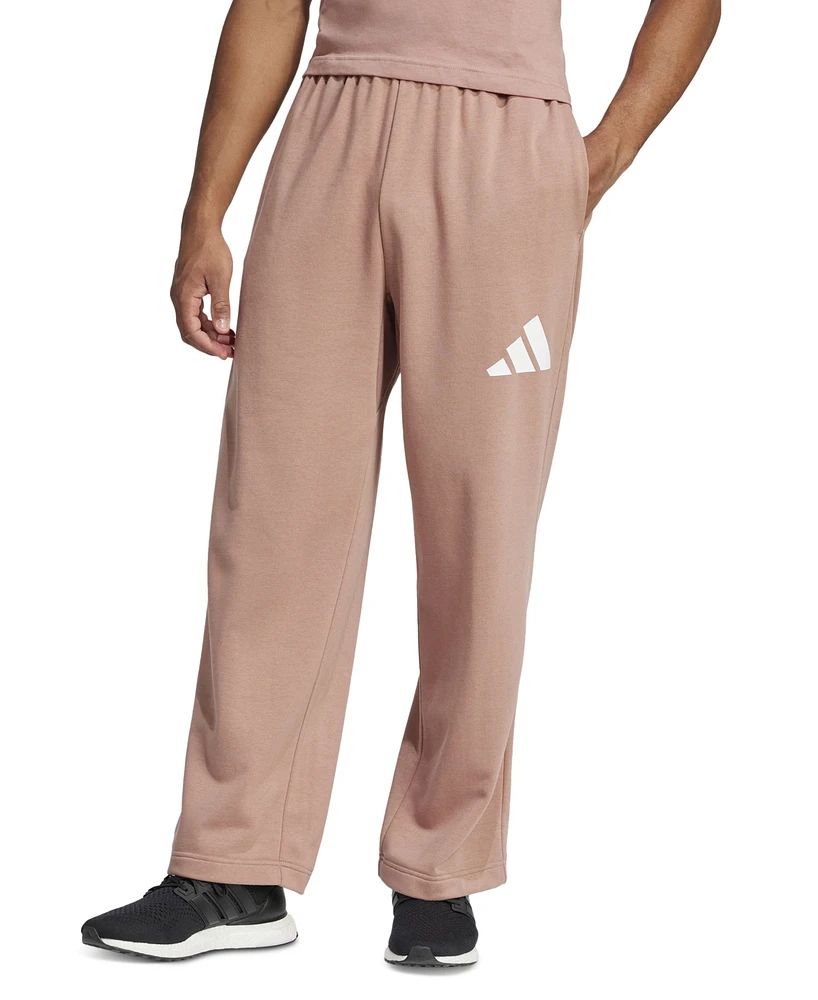 adidas Men's Loose-Fit Wide-Leg French Terry Pants