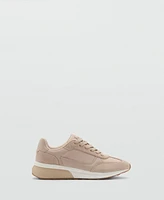 Mango Men's Leather Mixed Sneakers