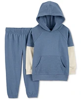 Carter's Toddler Boys Layered-Look Hooded T-Shirt & Pull-On Pants, 2 Piece Set