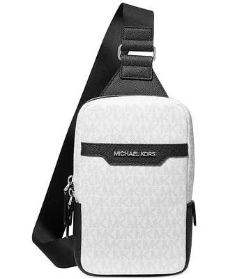 Michael Kors Men's Leather Mk Logo-Print Sling Pack
