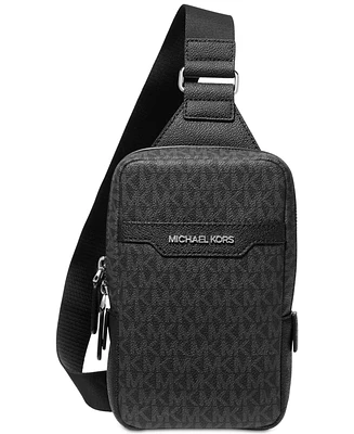 Michael Kors Men's Leather Mk Logo-Print Sling Pack