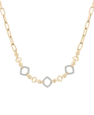 Wrapped in Love Diamond Rhombus Link Necklace (1/4 ct. t.w) in 14k Yellow Gold, Exclusively at Macy's