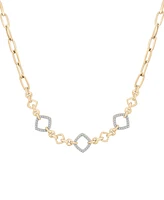 Wrapped in Love Diamond Rhombus Link Necklace (1/4 ct. t.w) in 14k Yellow Gold, Exclusively at Macy's