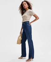 I.n.c. International Concepts Women's High-Rise Straight-Leg Jeans, Exclusively at Macy's