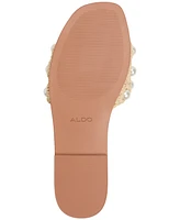 Aldo Women's Gizelle Pearl Embellished Flat Slide Sandals