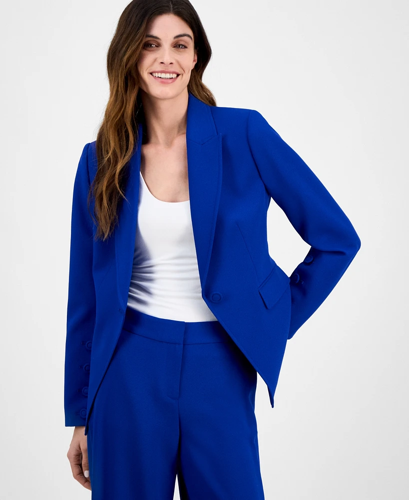 Tahari Asl Women's Peak-Lapel Button-Cuff Jacket