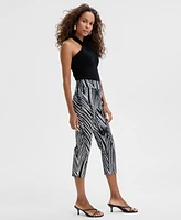 I.n.c. International Concepts Women's Printed Mid-Rise Capri Pants, Exclusively for Macy's