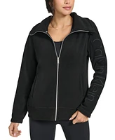 Calvin Klein Women's Active Tech Fleece Mock-Neck Jacket