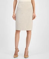 Tahari Asl Women's Boucle Short Pencil Skirt