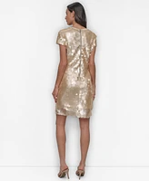 Dkny Women's Piallettes Short-Sleeve Shift Dress