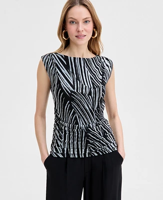I.n.c. International Concepts Women's Printed Sleeveless Shell Top, Exclusively at Macy's