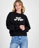 Hugo Women's Logo-Print Long-Sleeve Sweatshirt