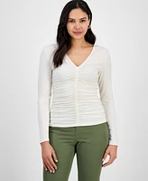 I.n.c. International Concepts Women's Ruched-Front Top, Exclusively at Macy's