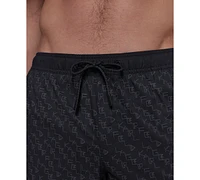 Karl Lagerfeld Paris Men's Regular-Fit Quick-Dry 5" Swim Trunks with Boxer Brief Liner