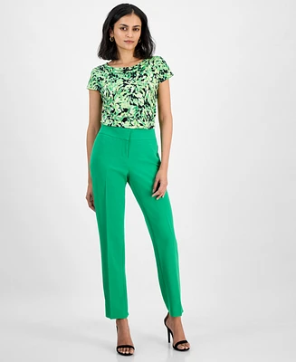 Kasper Women's Stretch-Crepe Straight-Leg Pants