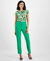 Kasper Women's Stretch-Crepe Straight-Leg Pants