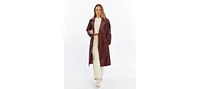 Furniq Uk Women's Leather Trench Coat