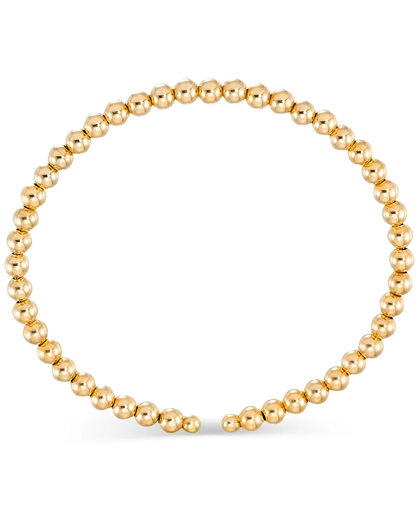 Beaded Flex Bangle Bracelet in 10k Yellow Gold