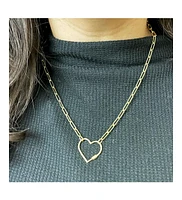 The Lovery Carabiner Heart Charm Holder Necklace 14K Gold