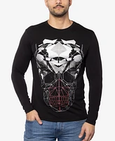 Men's Geometric Skull Rhinestone Graphic Long Sleeves T-Shirts