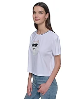 Karl Lagerfeld Paris Women's Emoji Choupette T-Shirt