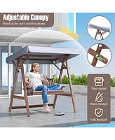 2-Person Porch Swing with Stand and Tilt Canopy Comfortable and Stylish Outdoor Seating for Two